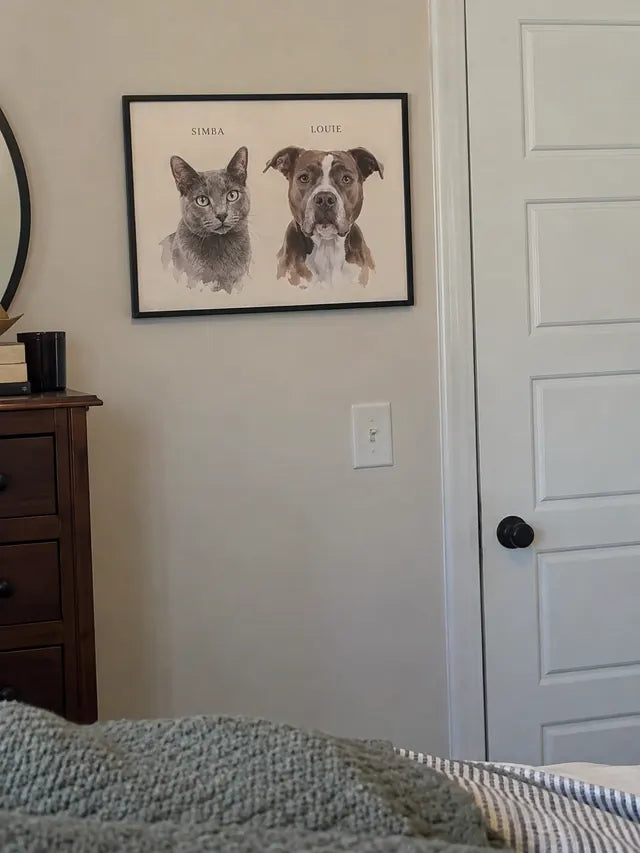 Illustrative Portrait examples featuring Simba, Louie; not a customer photograph