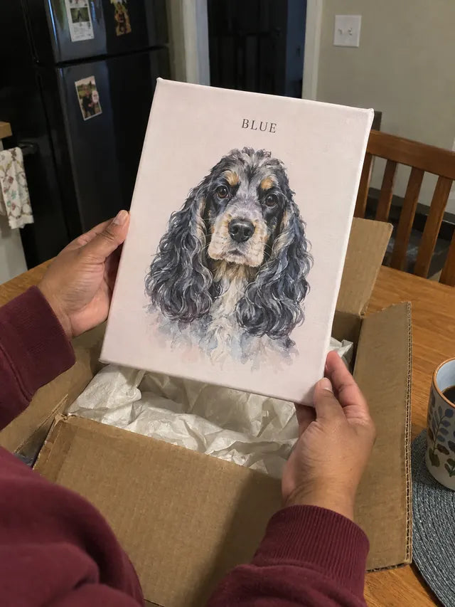Illustrative Portrait examples featuring Blue; not a customer photograph