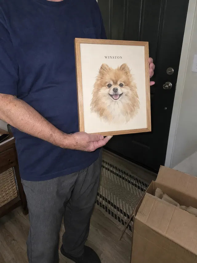 Illustrative Portrait examples featuring Winston; not a customer photograph