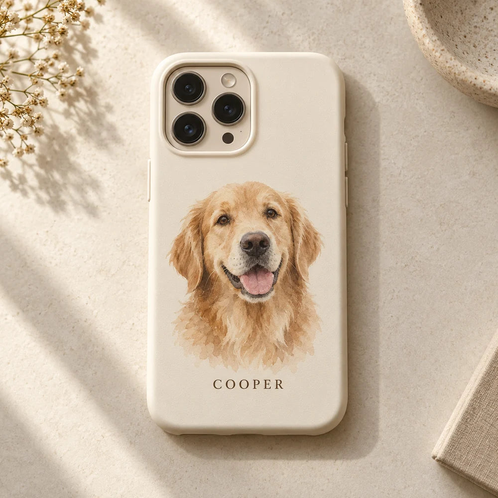 Concept mockup of a personalized phone case