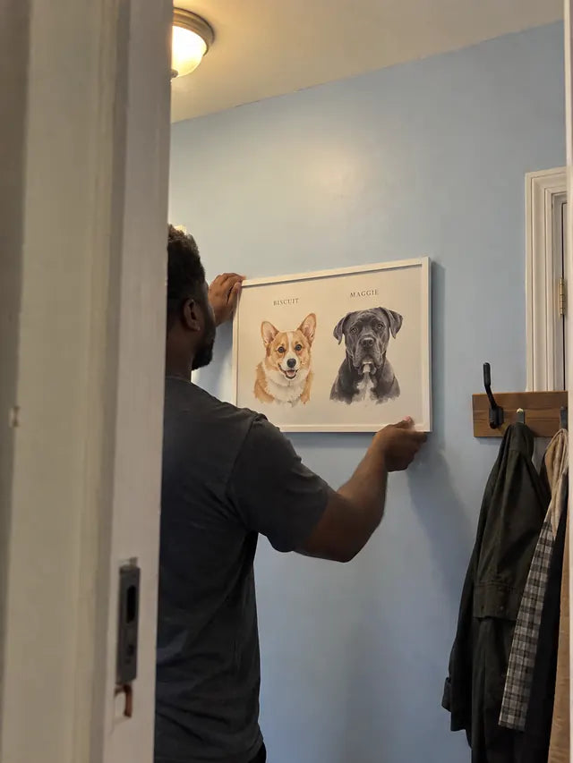Illustrative Portrait examples featuring Biscuit, Maggie; not a customer photograph