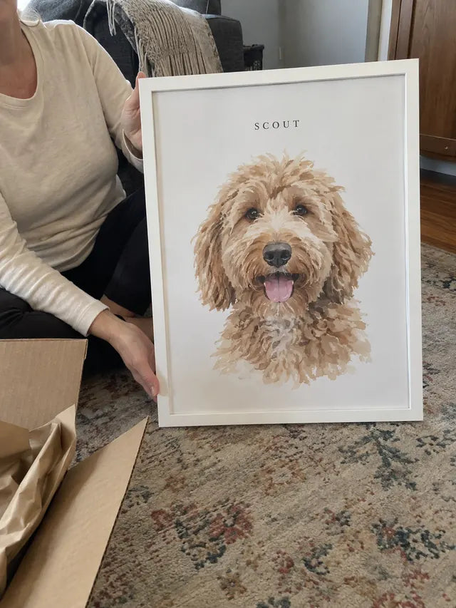 Illustrative Portrait examples featuring Scout; not a customer photograph