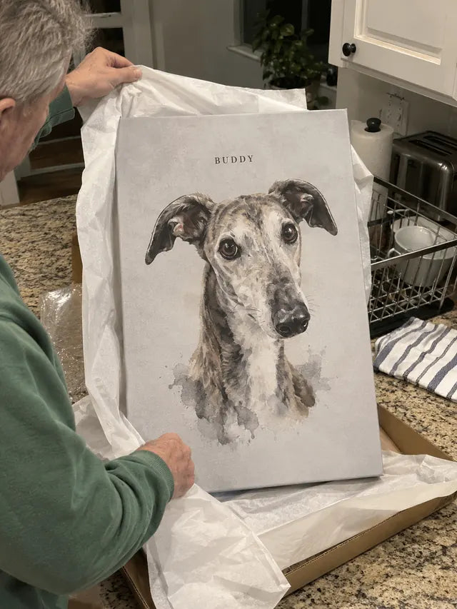 Illustrative Portrait examples featuring Buddy; not a customer photograph