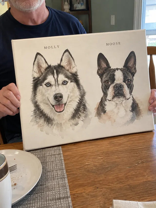Illustrative Portrait examples featuring Molly, Moose; not a customer photograph