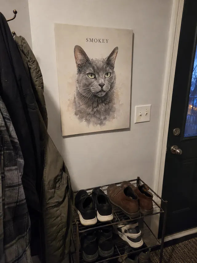 Illustrative Portrait examples featuring Smokey; not a customer photograph