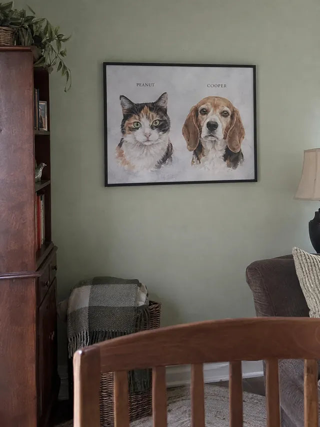 Illustrative Portrait examples featuring Peanut, Cooper; not a customer photograph