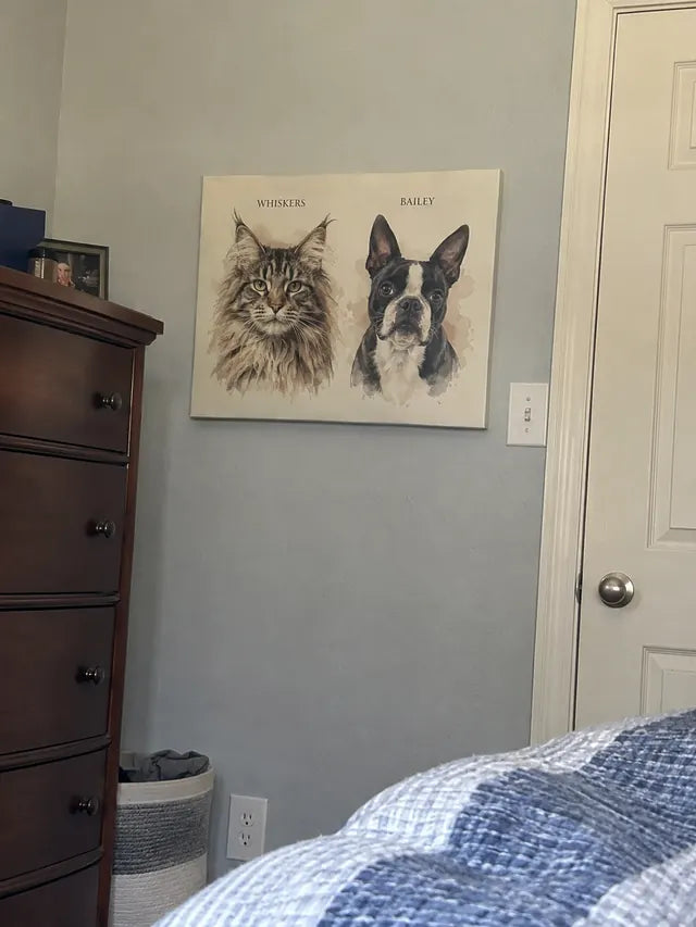 Illustrative Portrait examples featuring Whiskers, Bailey; not a customer photograph