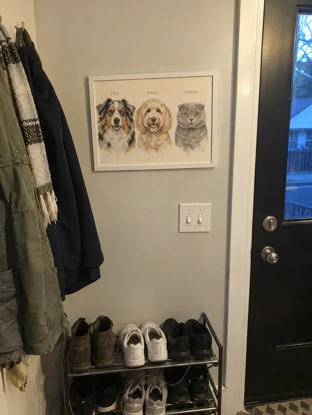 Illustrative portrait of Gus, Daisy, Chloe